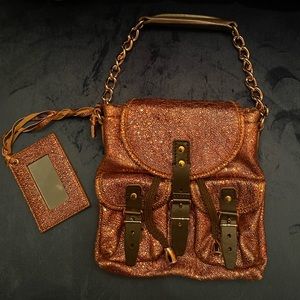 Balenciaga Copper Mini Bag W Rose Good Hardware Satchel Pockets